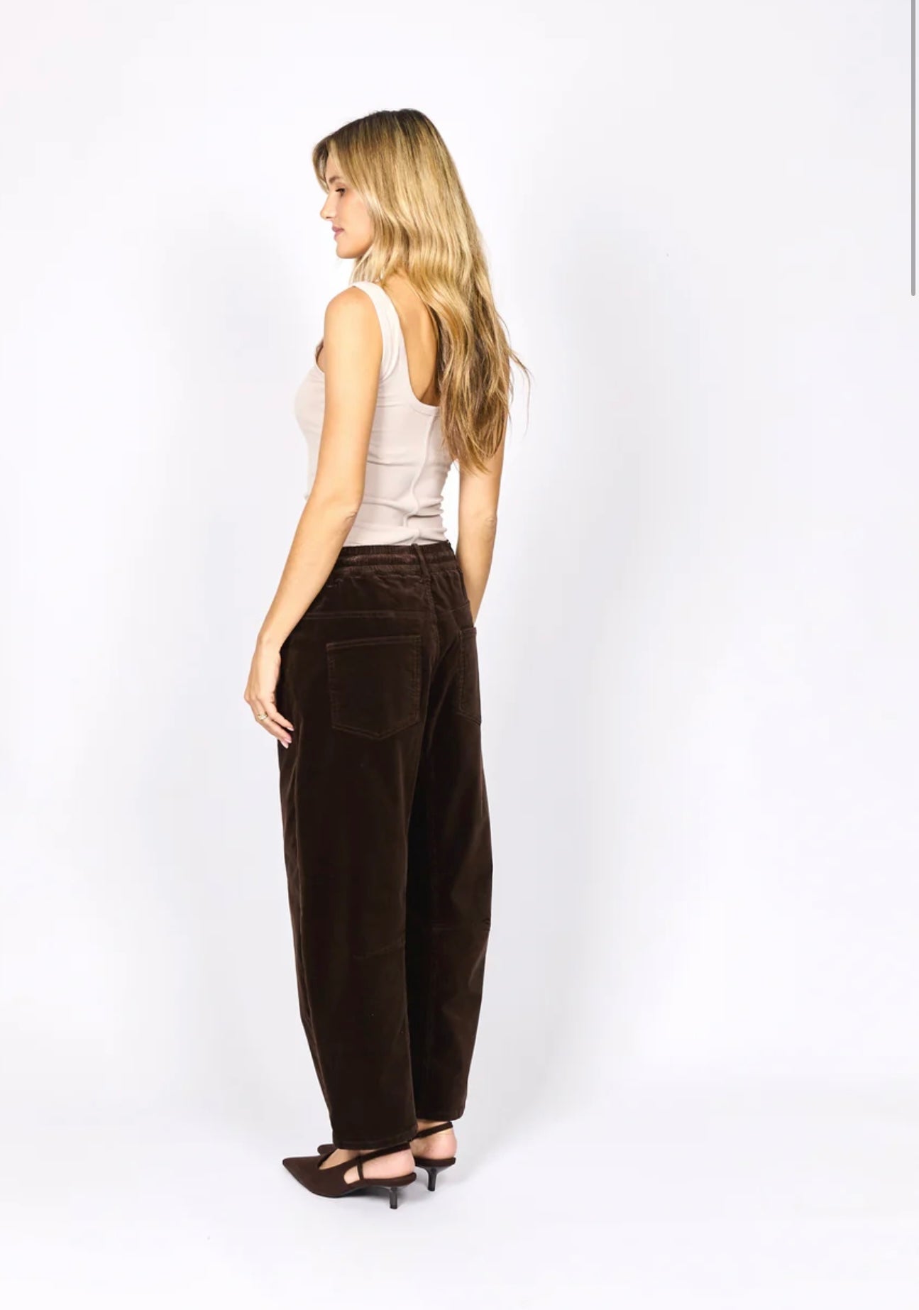 Monaco Jeans Leo Barrel Cord Jeans, Chocolate