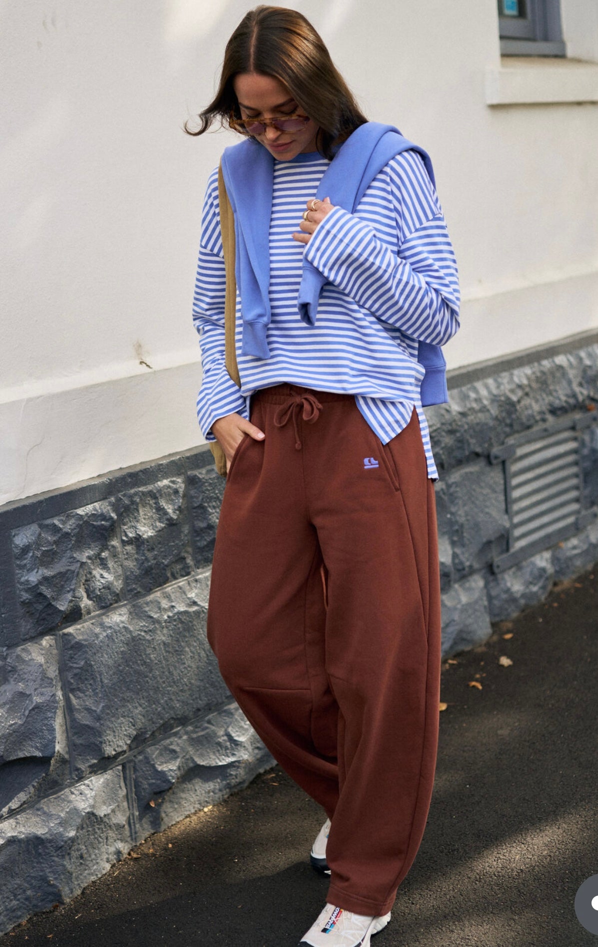 Elise Barrel Trackpant Burnt Toffee