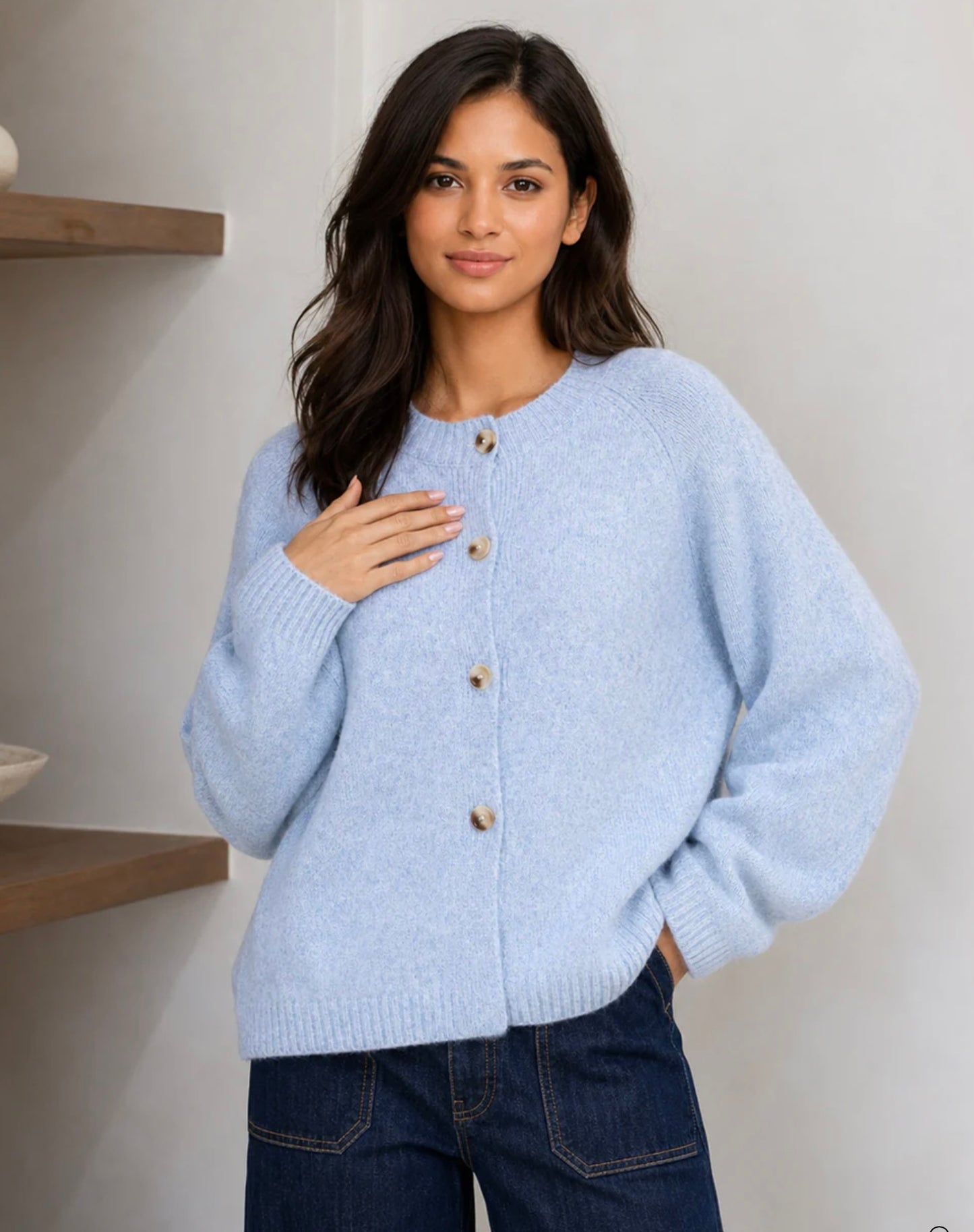 Lennox Cardigan - Powder Blue