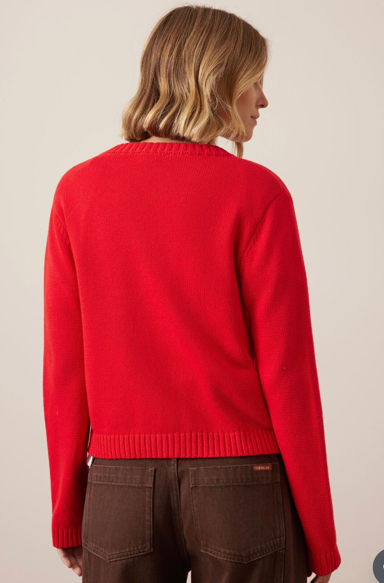 Ceres Life Nelly Long Sleeve Cardigan Fiery Red