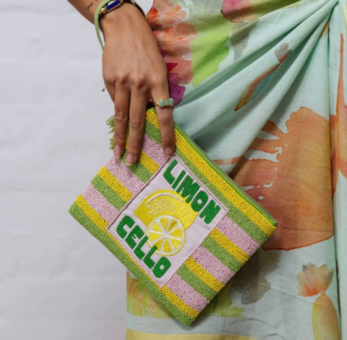 Beaded Limon Cello Purse