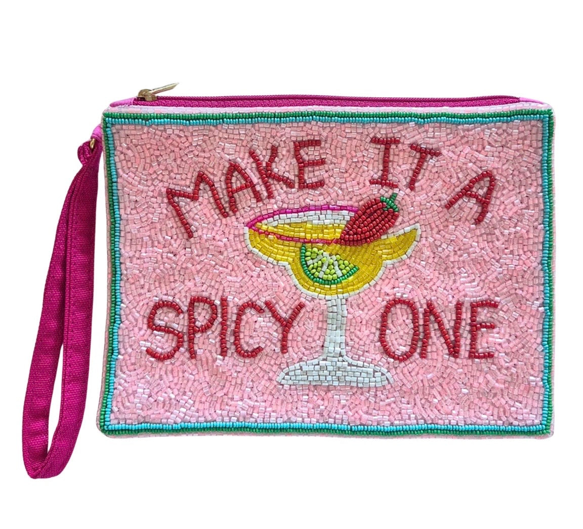 Beaded pouch bag Make it A Spicy One