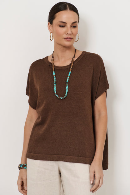 Stone and Timber Tie Back Layering Necklace