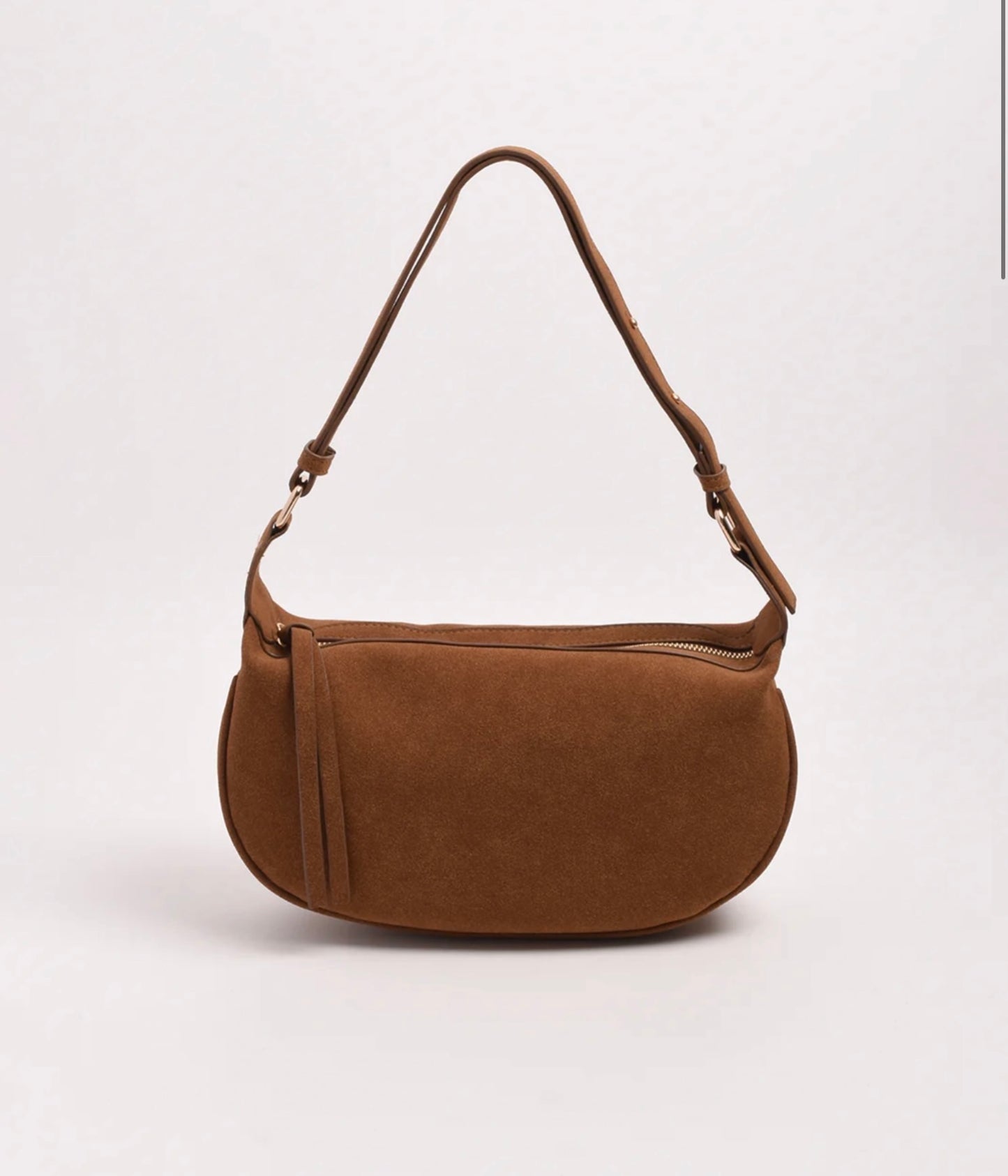 Harper Faux Suede handbag, Tan