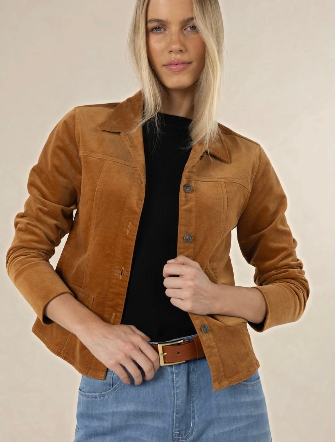 Humidity Lifestyle  Gabi jacket camel