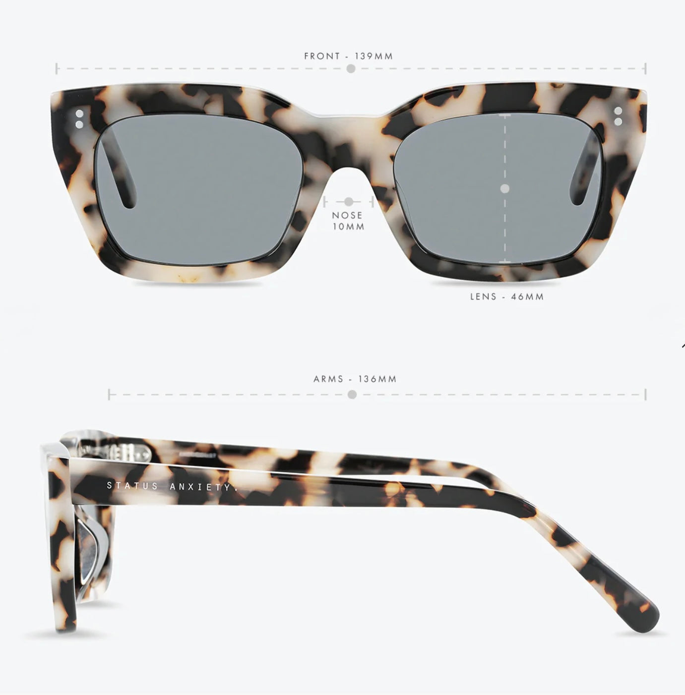 Status Anxiety Sunglasses Antagonist White Tort