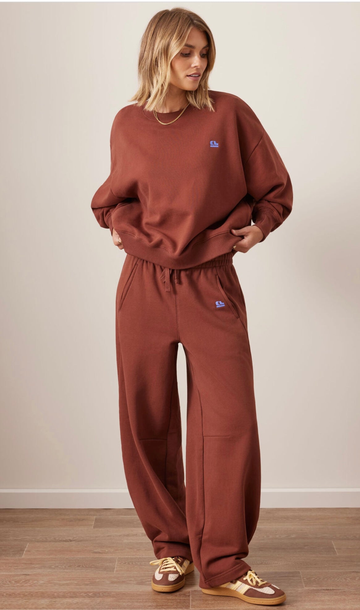 Elise Barrel Trackpant Burnt Toffee