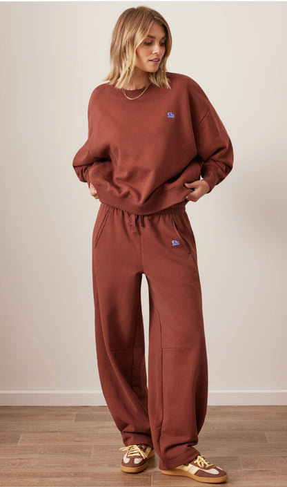 Elise Barrel Trackpant Burnt Toffee