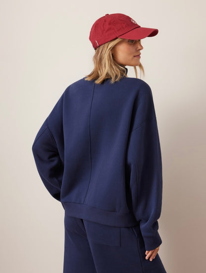 Marli button sweat Navy