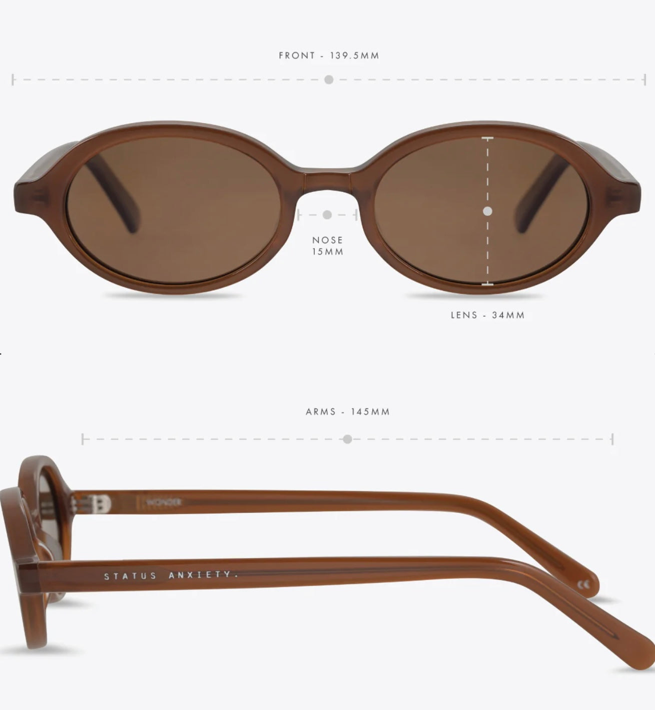 Status Anxiety Sunglasses Wonder Brown