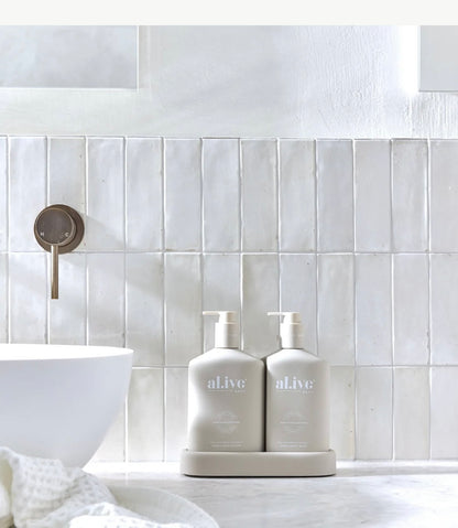 Al.ive sea cotton and coconut hand and body wash duo