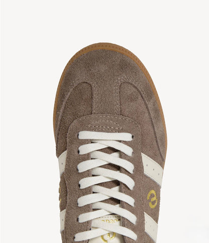 Goodsole 2001 Parallel Walnut brown suede Ivory leather