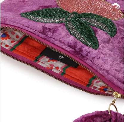 Emily Lovelock Velvet Pochette Clutch