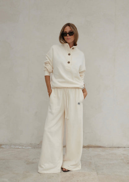 Marli button sweat Marshmallow
