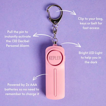 Kepler Personal Alarm Keychain Pink