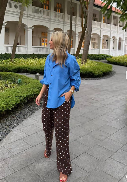 Peta oversized shirt - Amalfi Blue