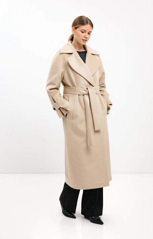 In Avati Double Breasted Wool Coat