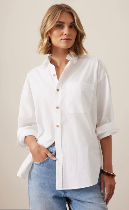 Ceres Life Peta Oversized Shirt White