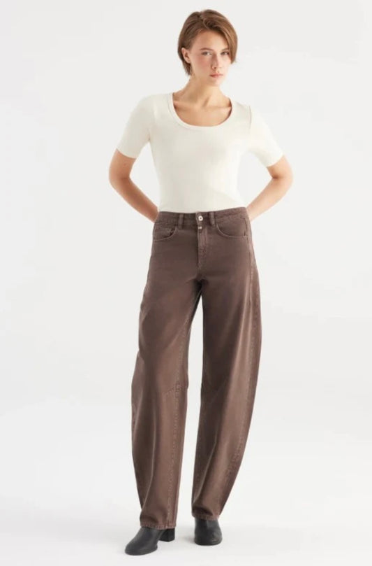 Cup of Joe denim Clara barrel leg jeans - Mocha