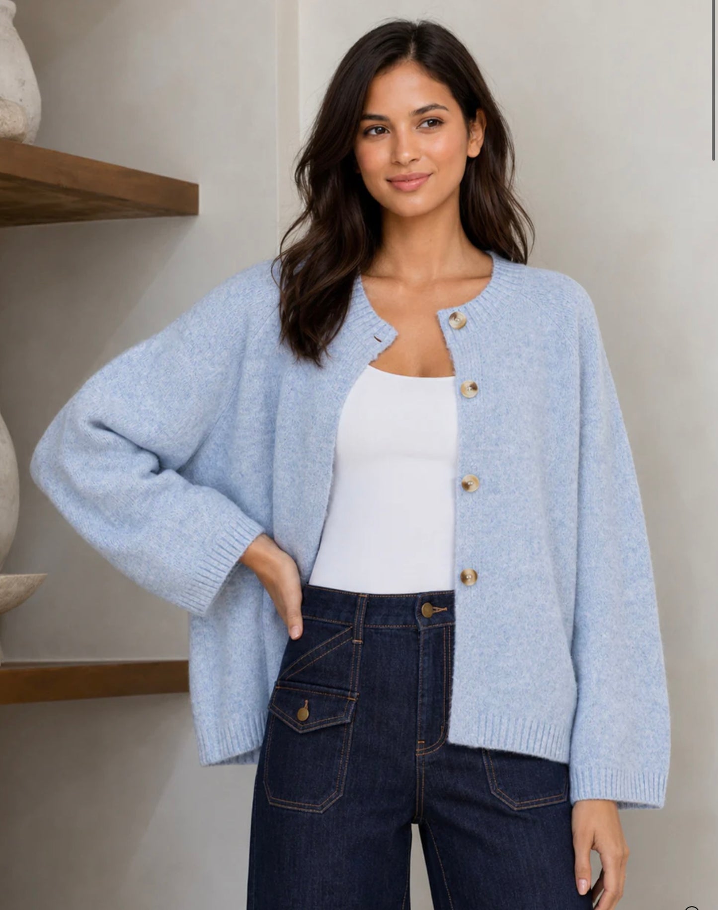 Lennox Cardigan - Powder Blue