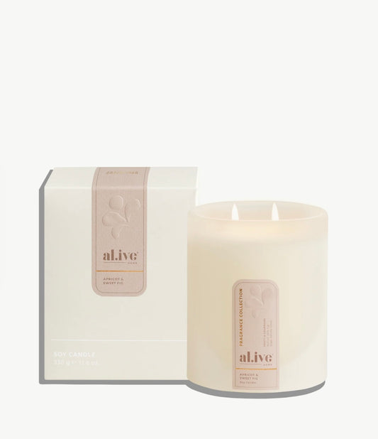 Al.ive Apricot and Sweet Fig Soy Candle