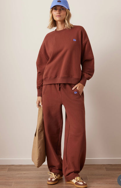 Elise Barrel Trackpant Burnt Toffee