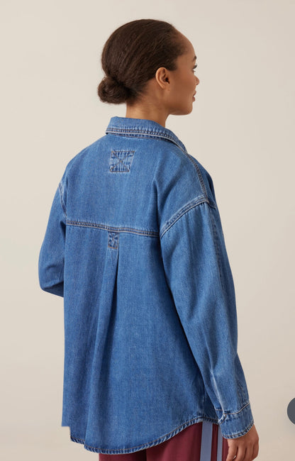 Ceres Life Bobbi Side Pocket Denim Shacket