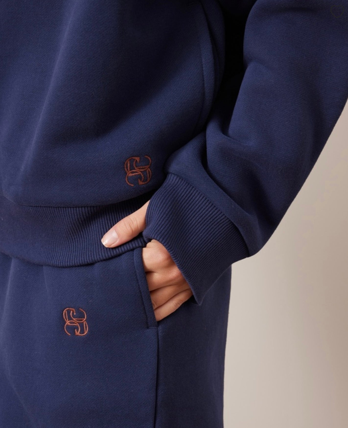 Marli button sweat Navy