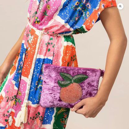 Emily Lovelock Velvet Pochette Clutch