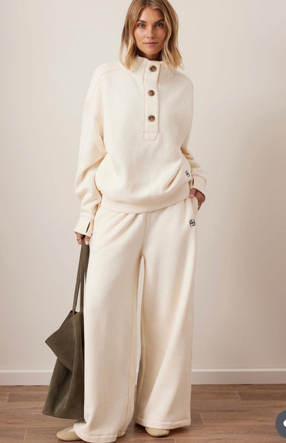 Marli button sweat Marshmallow