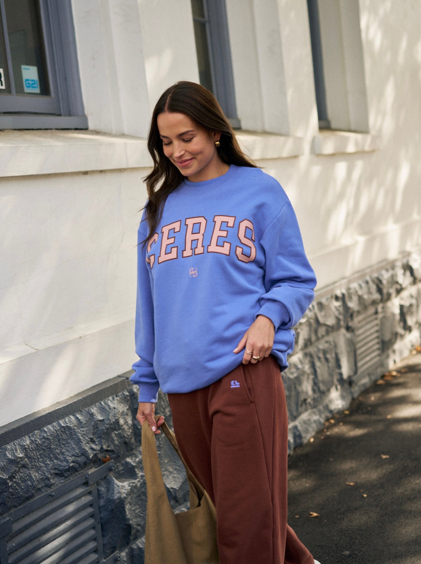 Ceres Life Isla oversized slouchy crew sweater