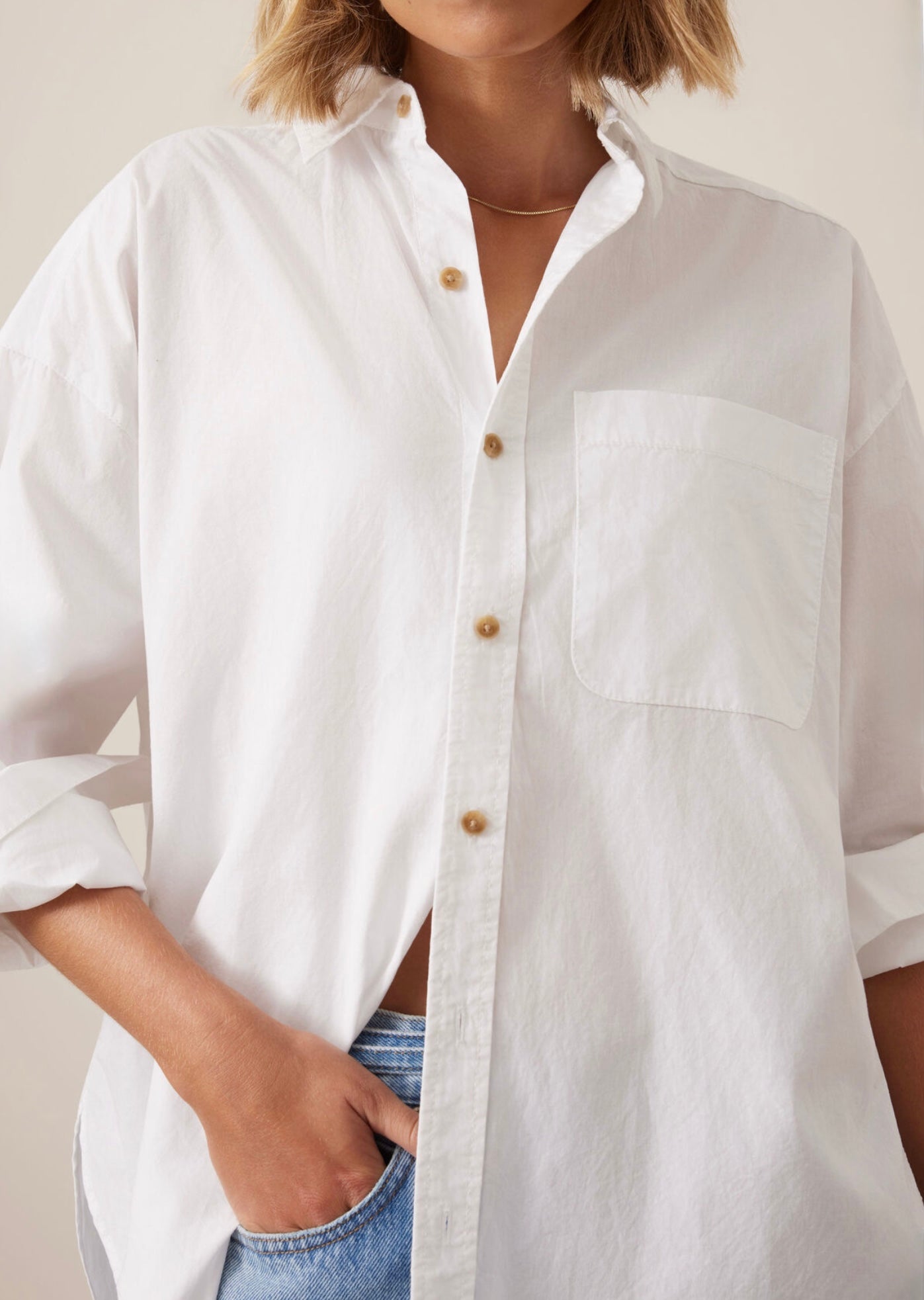 Ceres Life Peta Oversized Shirt White