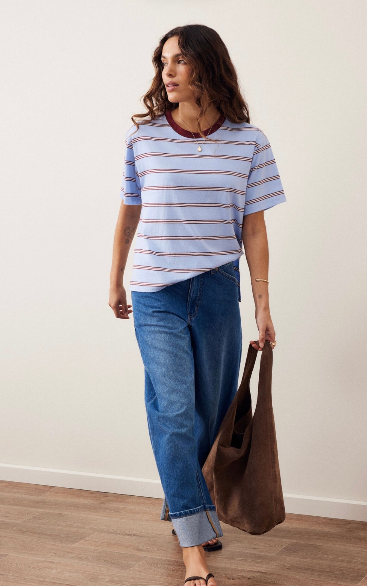 Ceres Life Stevie Slouchie tee China beach/Mulberry