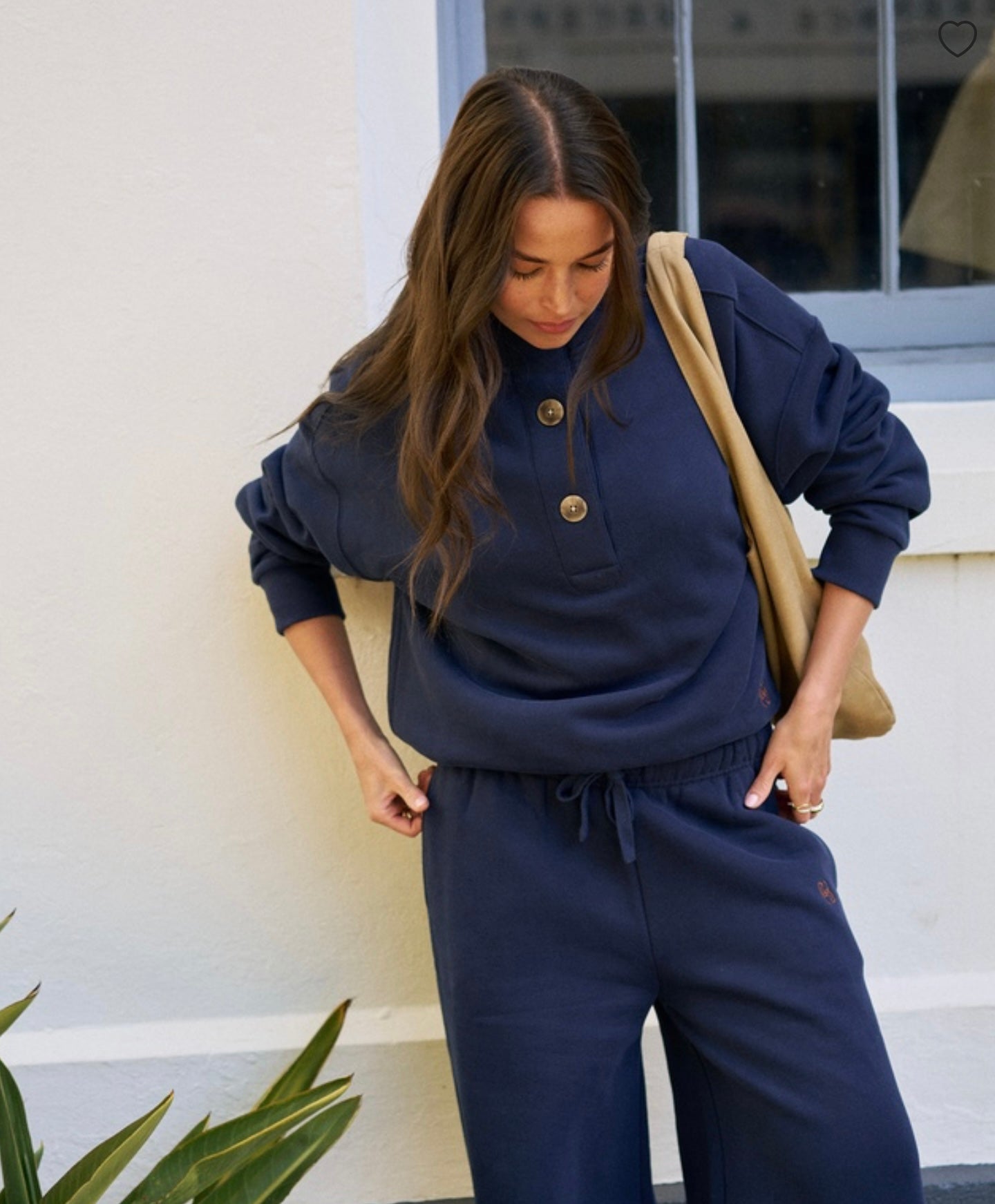 Marli button sweat Navy