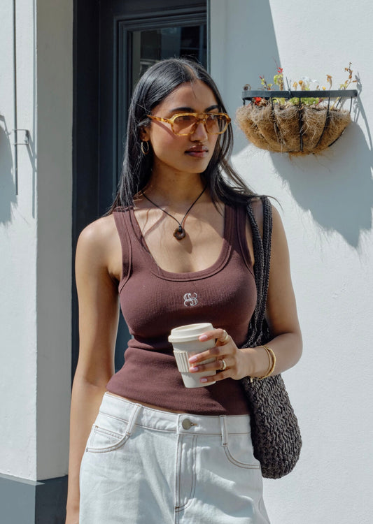 Ceres Life Zoe Contour Tank Chocolate