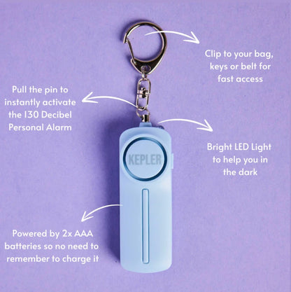 Kepler Personal Alarm Keychain Blue