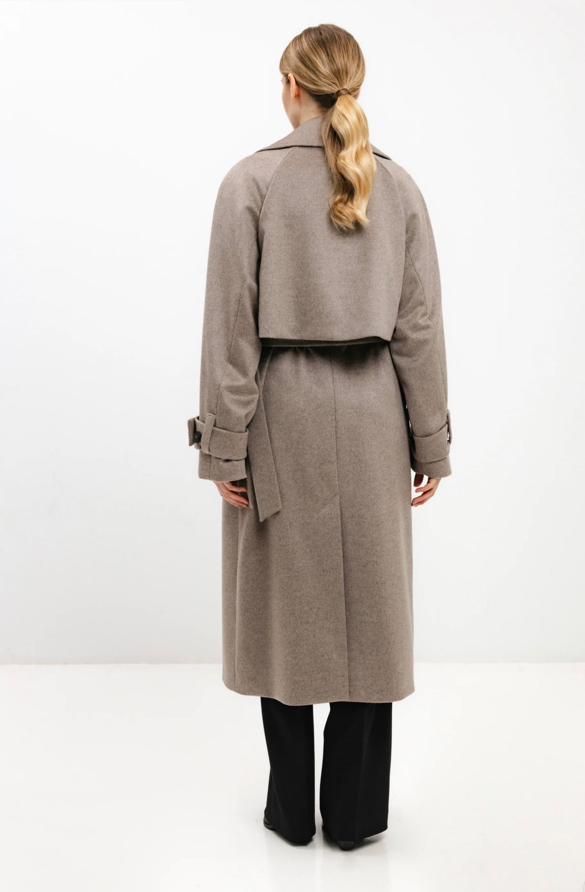 In Avati Cappuccino Belted Wool Coat