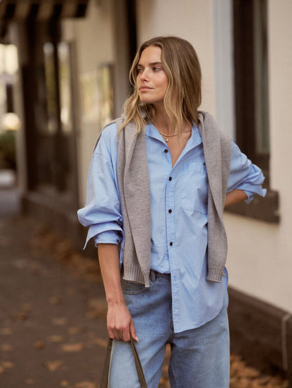 Peta Oversized shirt, sky blue
