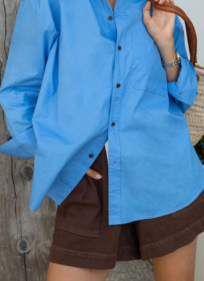 Peta oversized shirt - Amalfi Blue