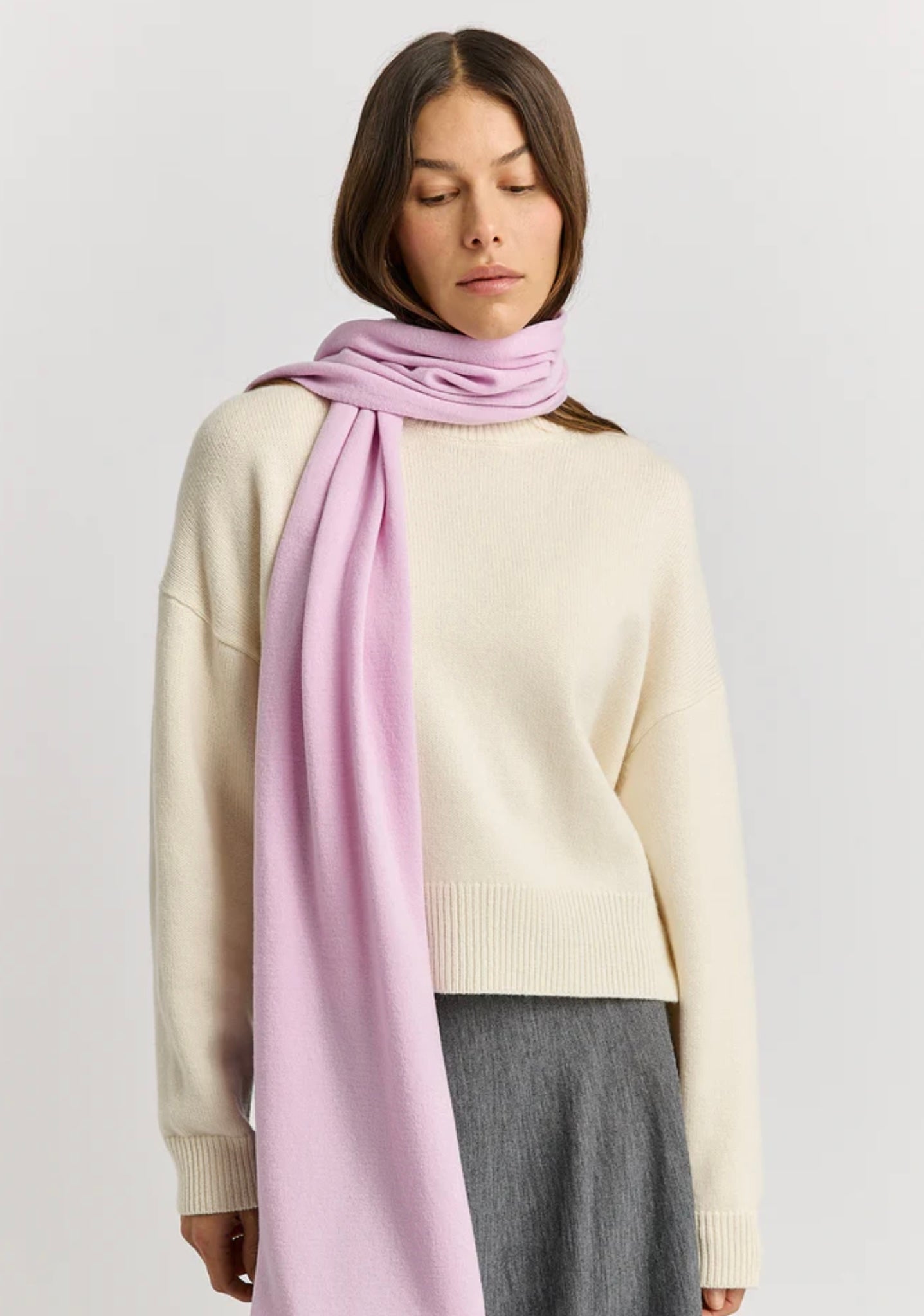 Toorallie Fine Merino Wool Scarf Powder Pink