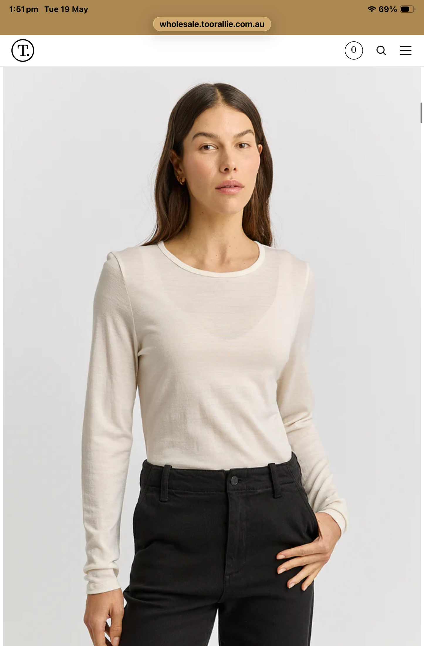 Toorallie long sleeve merino tee