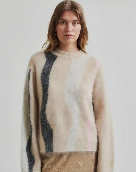 Second Female Marbel O-Neck Knit