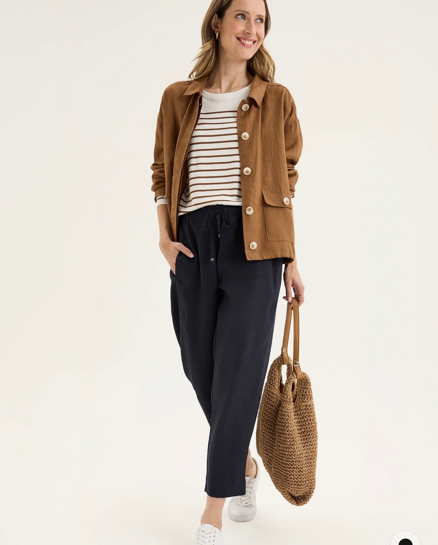 Yarra Trail Border Stripe Knit