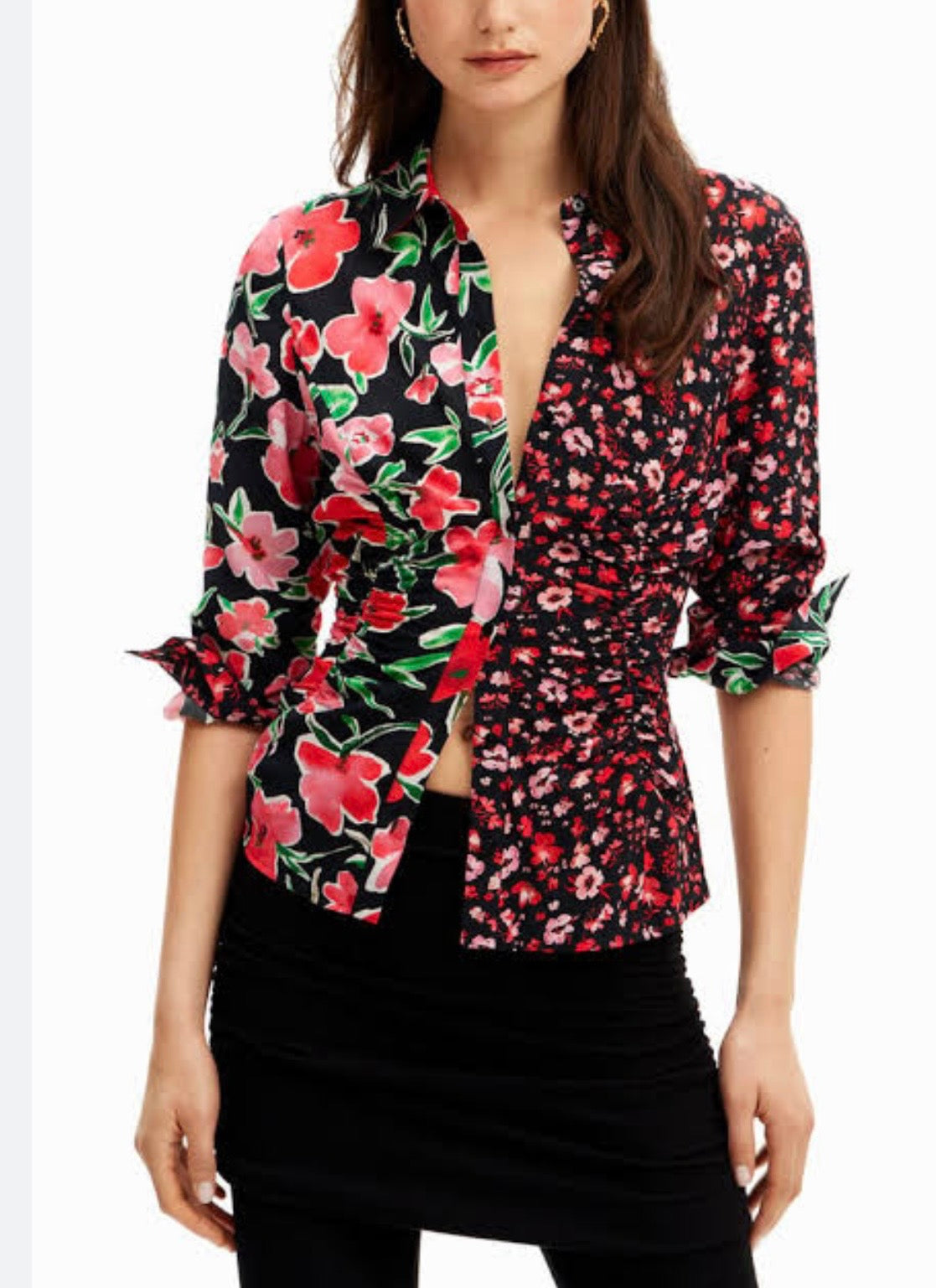 Floral Gathered Shirt