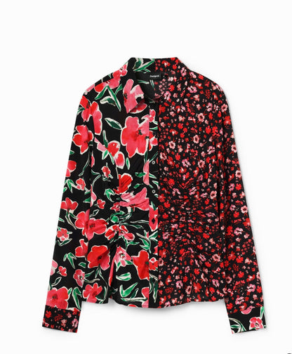 Floral Gathered Shirt