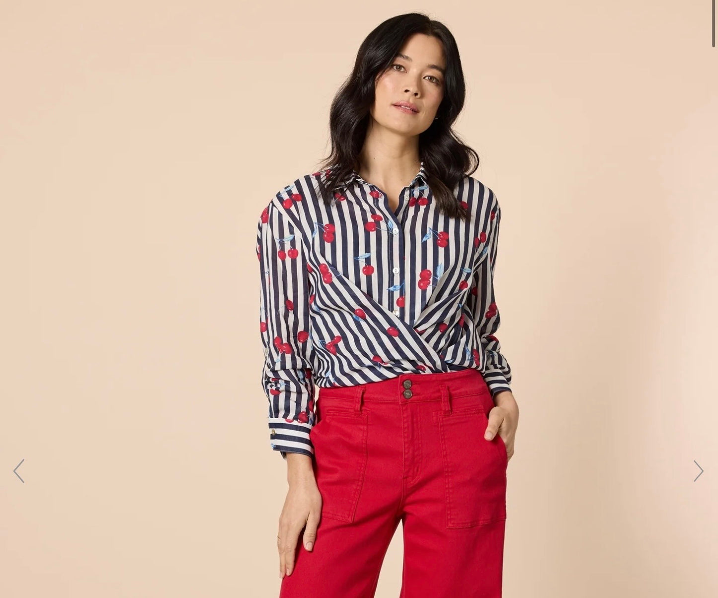 Cherry stripe shirt