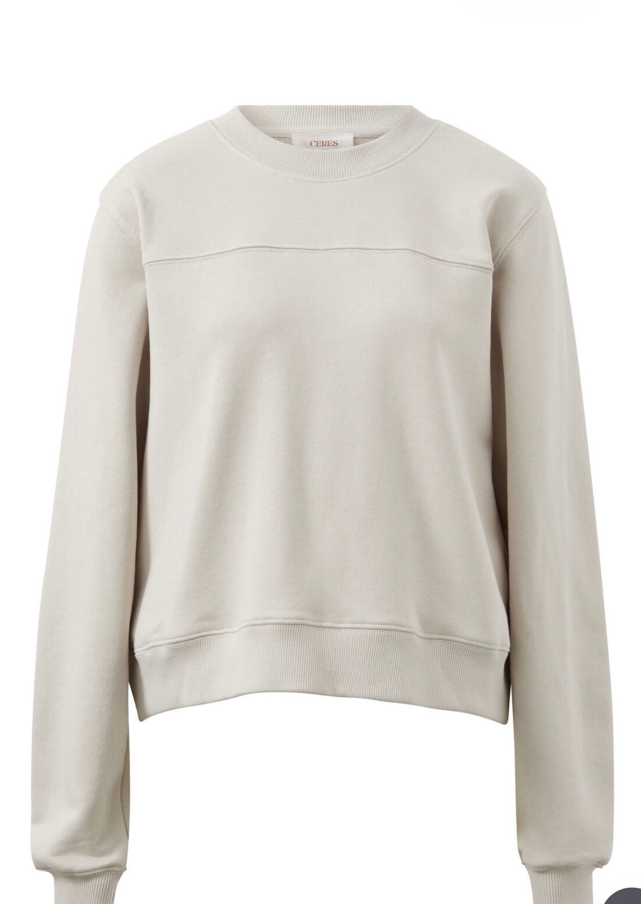 Alba Seamed Fleece Top Almond