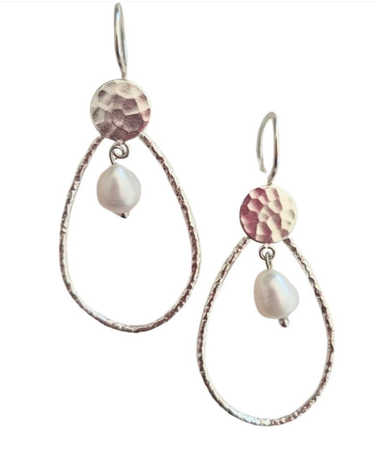Fresh water pearl earring silver