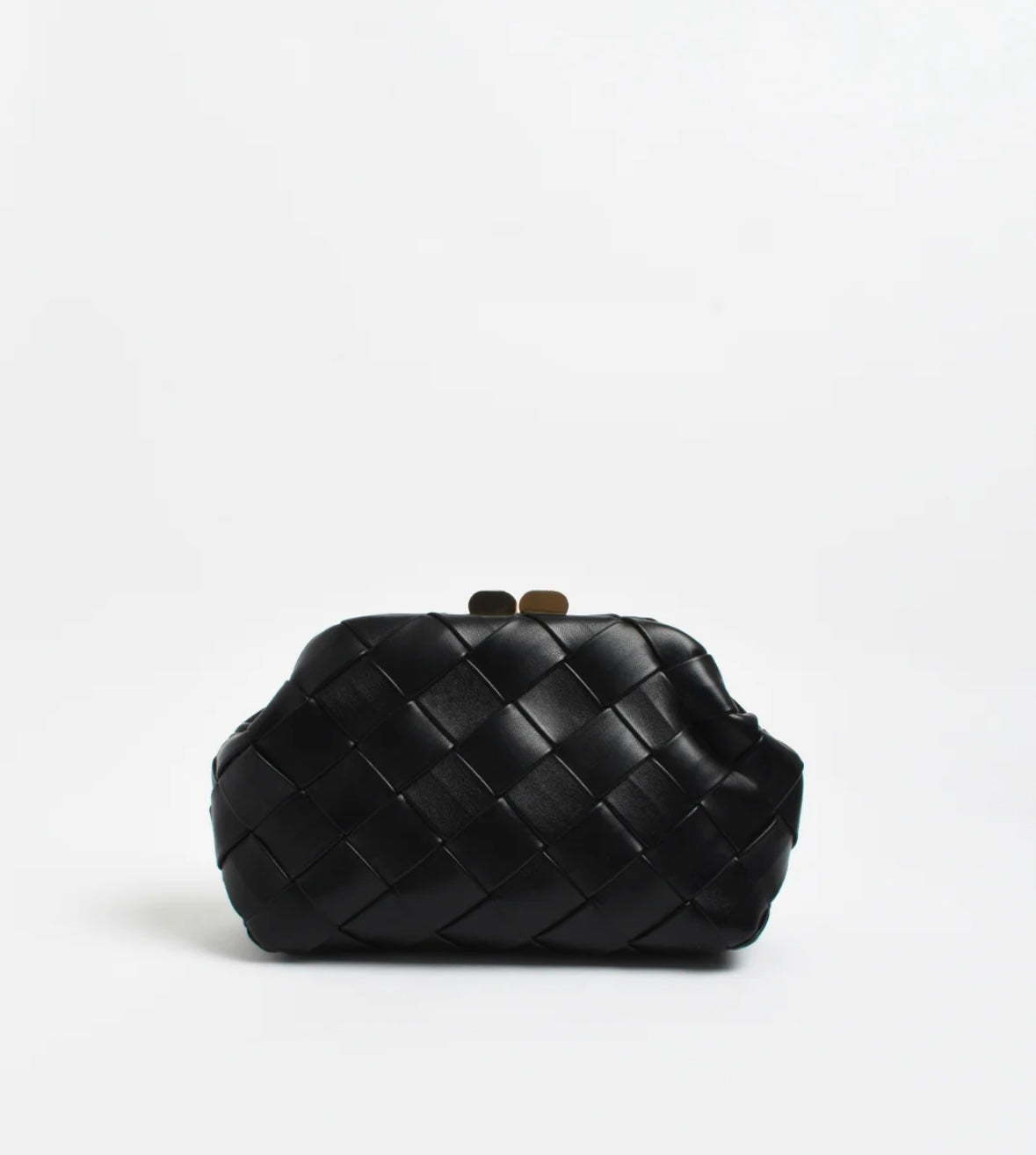 Amelie weave clutch bag
