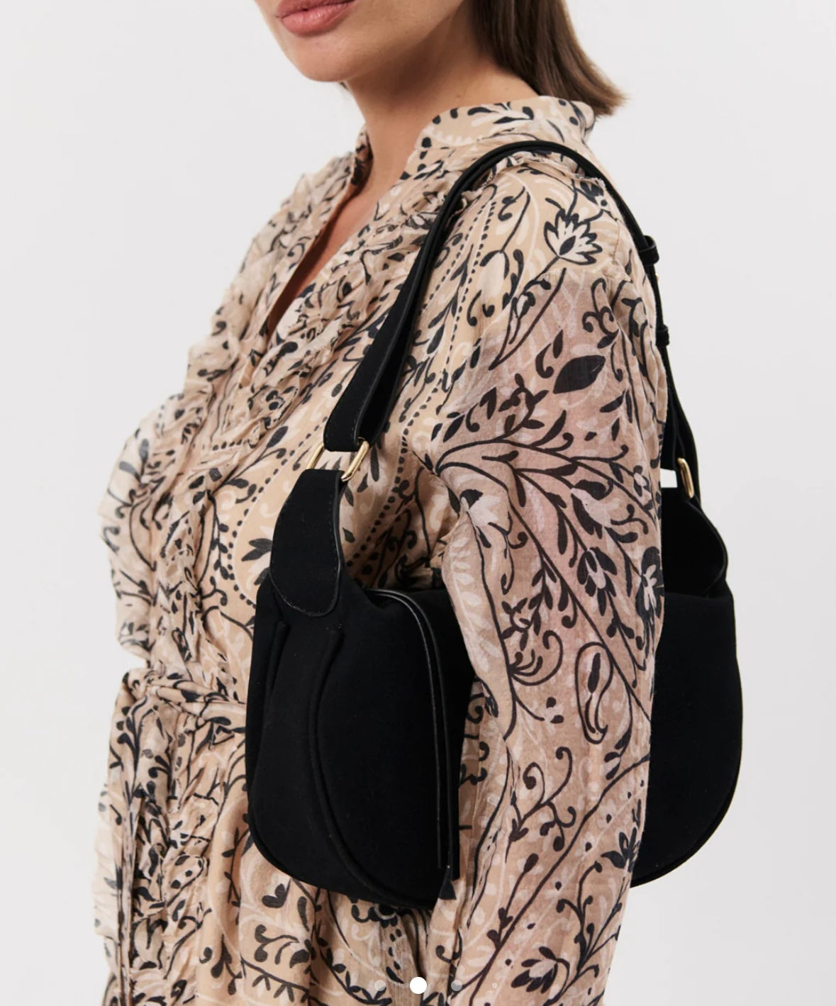 Noah mini faux suede handbag